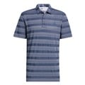 Mens Two Colour Stripe Primegreen Golf Polo Shirt crew-navy-white-hi5181